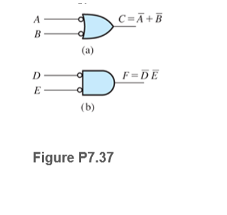 C=Ã+B
(a)
F =DE
(b)
Figure P7.37
