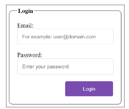 Login
Email:
For example: user@domain.com
Password:
Enter your password
Login
