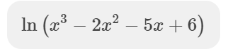 In (x³- 2x² - 5x+6)
