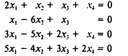 2x + x +
x₁ = 6x1 +
x; +
.xj =
x = 0
x3
= 0
3x₁ = 5x₂ + 2x3 +
x;
5x₁ - 4x2 + 3x3 +
x₁ = 0
2x₁ = 0